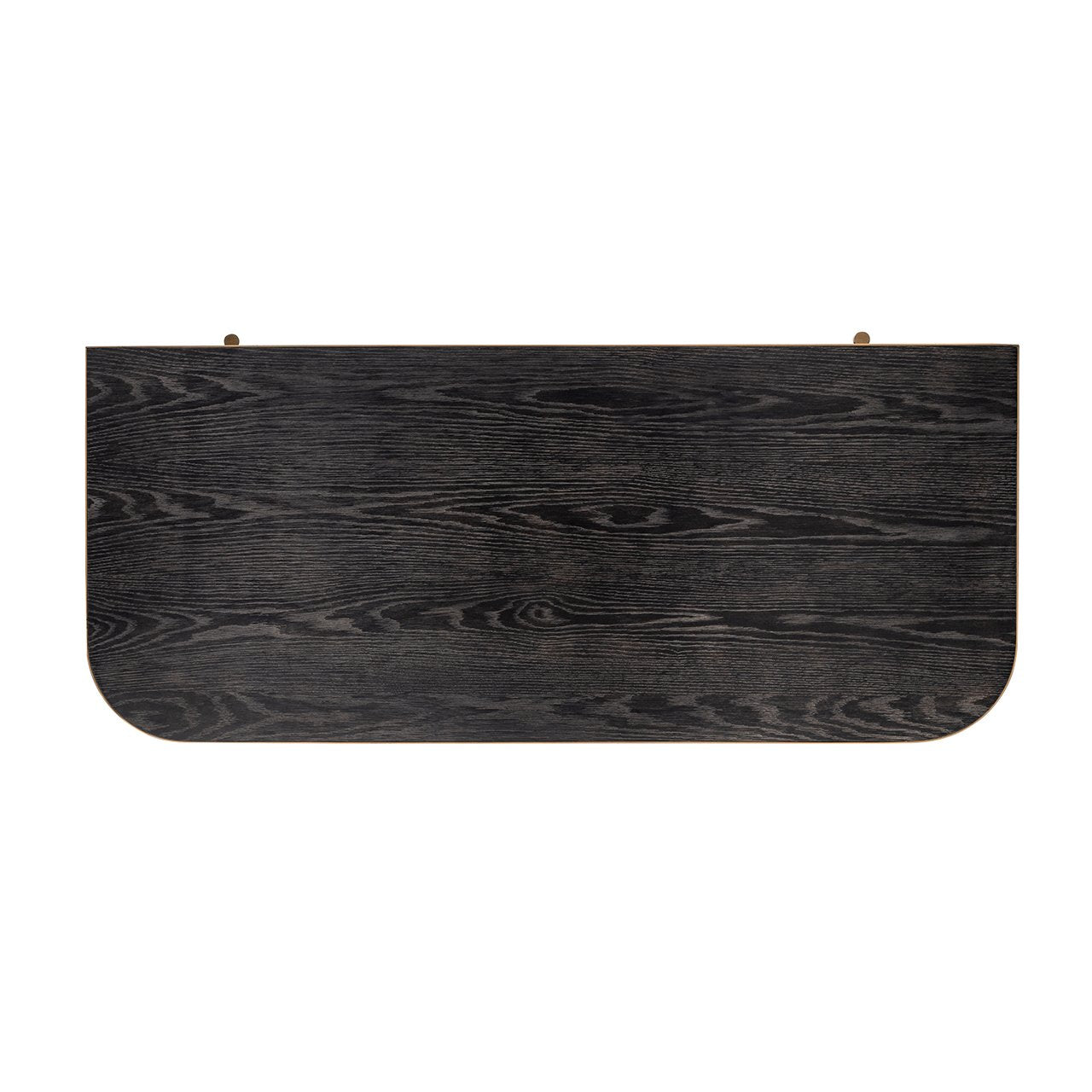 Classio 2 Drawer Vegan Leather Desk - Brushed Gold