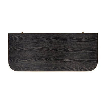 Classio 2 Drawer Vegan Leather Desk - Brushed Gold