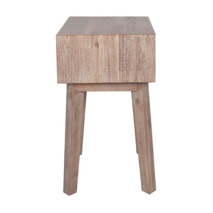 Melville Acacia Wood 1 Drawer Bedside Unit - Sand Wash