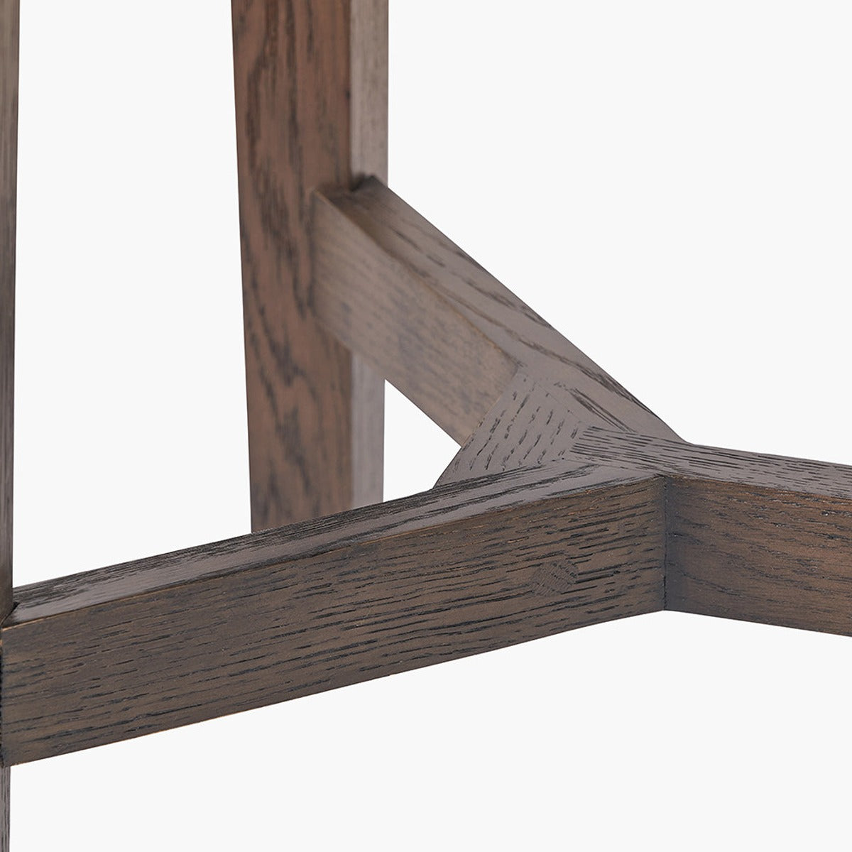 Raye Bedside Table - Dark Brown Ribbed Oak & Pine Wood