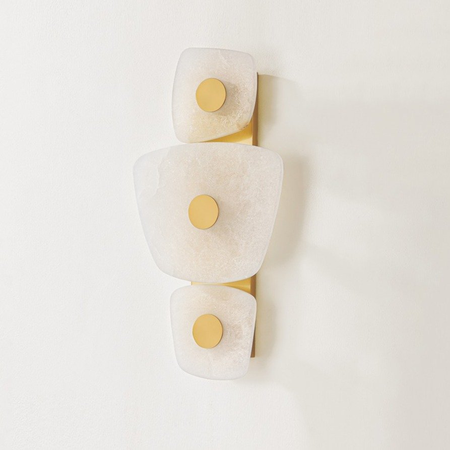 Holmdel 3 Light Wall Sconce - Aged Brass