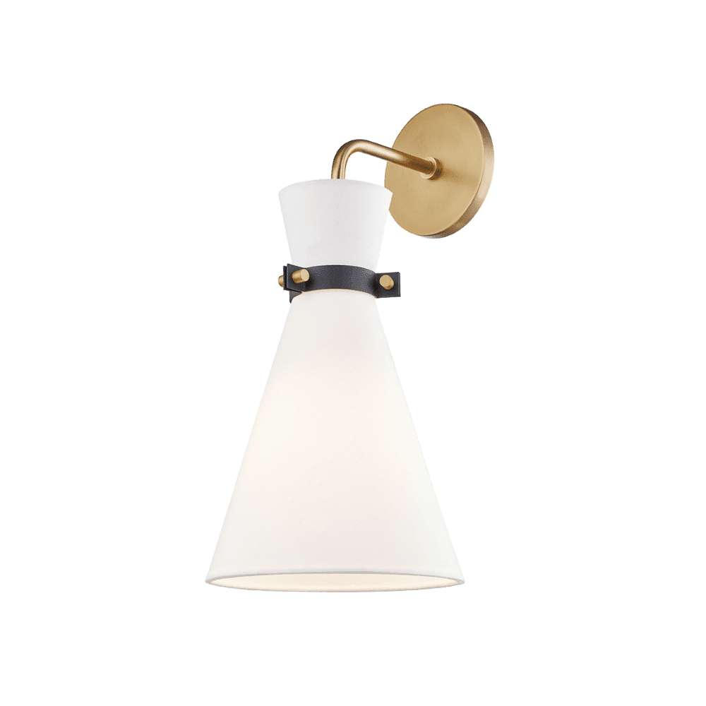 Julia 1 Light Wall Sconce in Aged Brass | Outlet