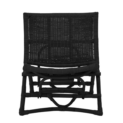 Baz Rattan Lounge Chair - Black