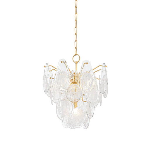 Darcia 5 Light Chandelier - Aged Brass