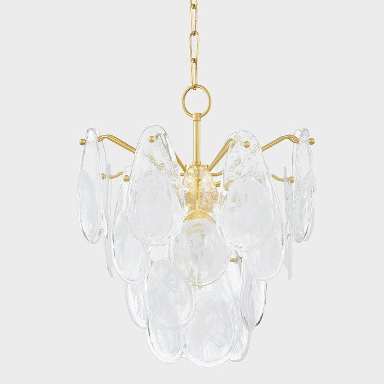 Darcia 5 Light Chandelier - Aged Brass