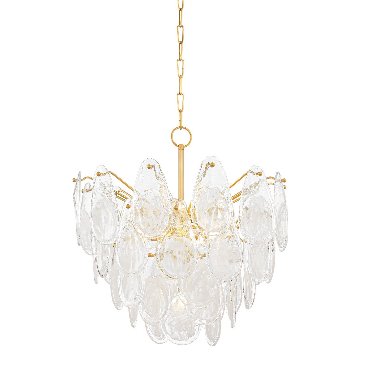 Darcia 7 Light Chandelier - Aged Brass