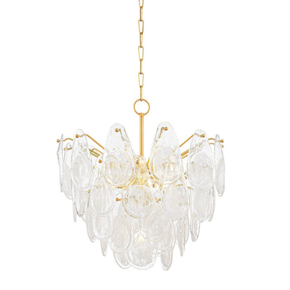 Darcia 7 Light Chandelier - Aged Brass