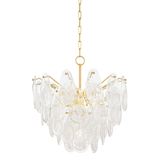 Darcia 7 Light Chandelier - Aged Brass