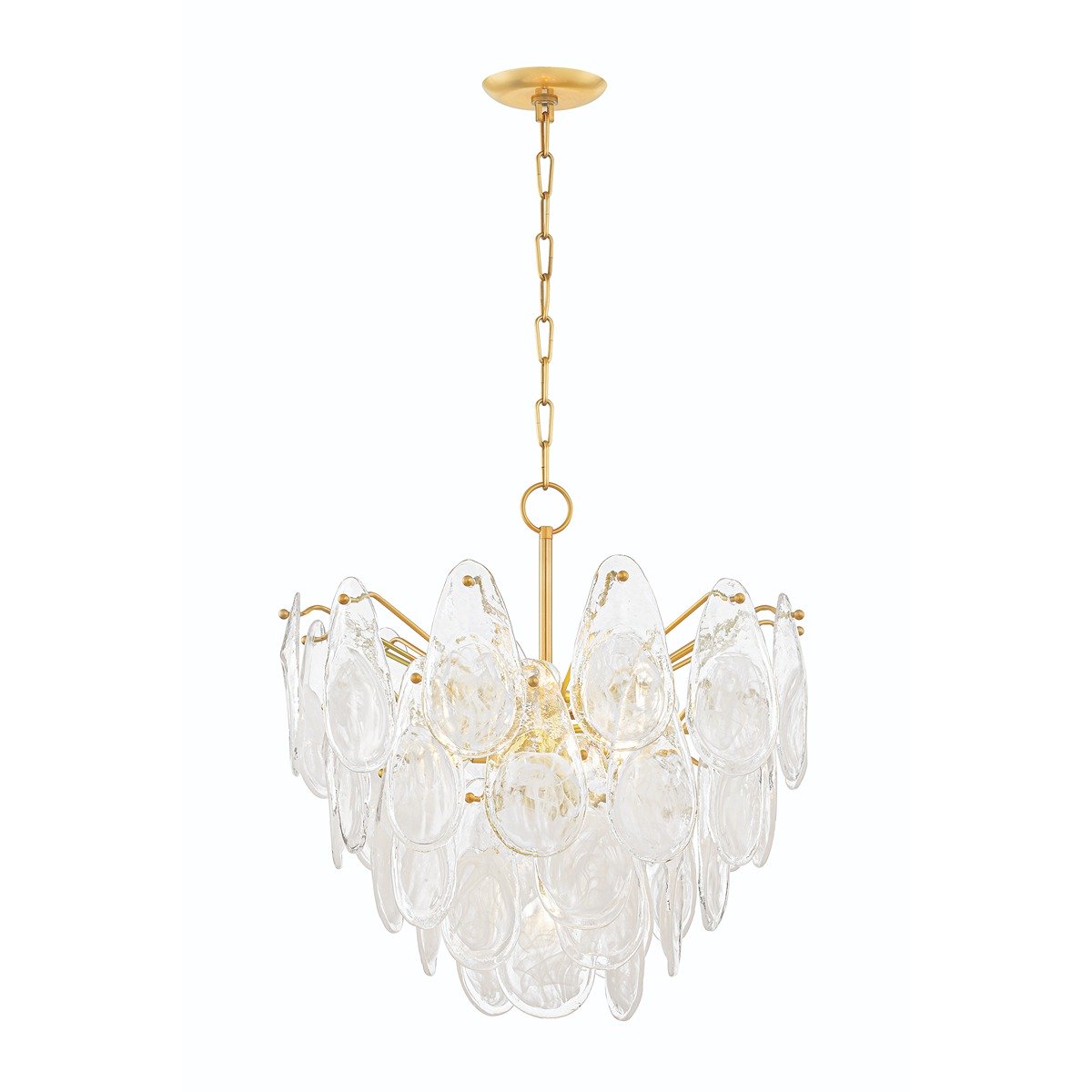 Darcia 7 Light Chandelier - Aged Brass