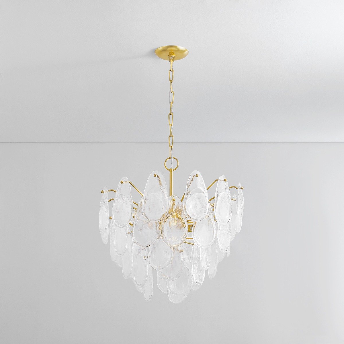 Darcia 7 Light Chandelier - Aged Brass