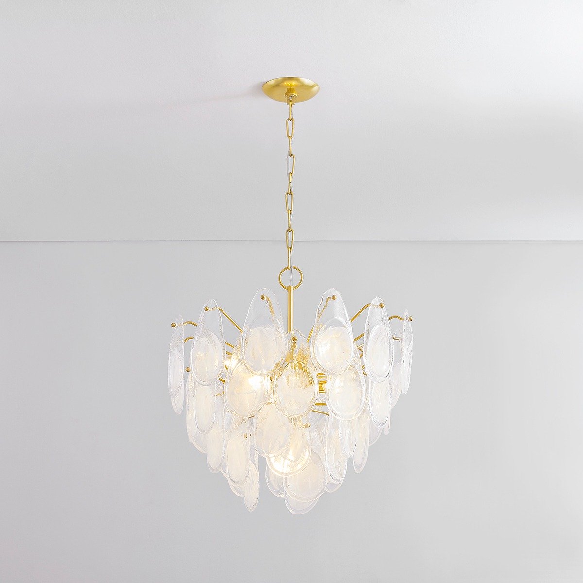 Darcia 7 Light Chandelier - Aged Brass