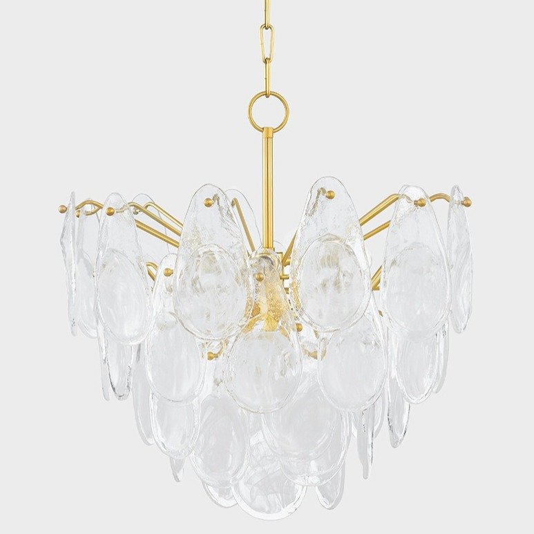 Darcia 7 Light Chandelier - Aged Brass