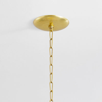 Darcia 7 Light Chandelier - Aged Brass
