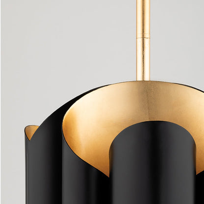 Banks Wall Sconce - Gold Leaf & Black