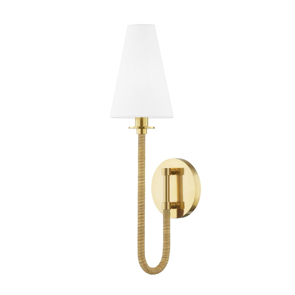 Ripley 1 Light Wall Sconce - Aged Brass