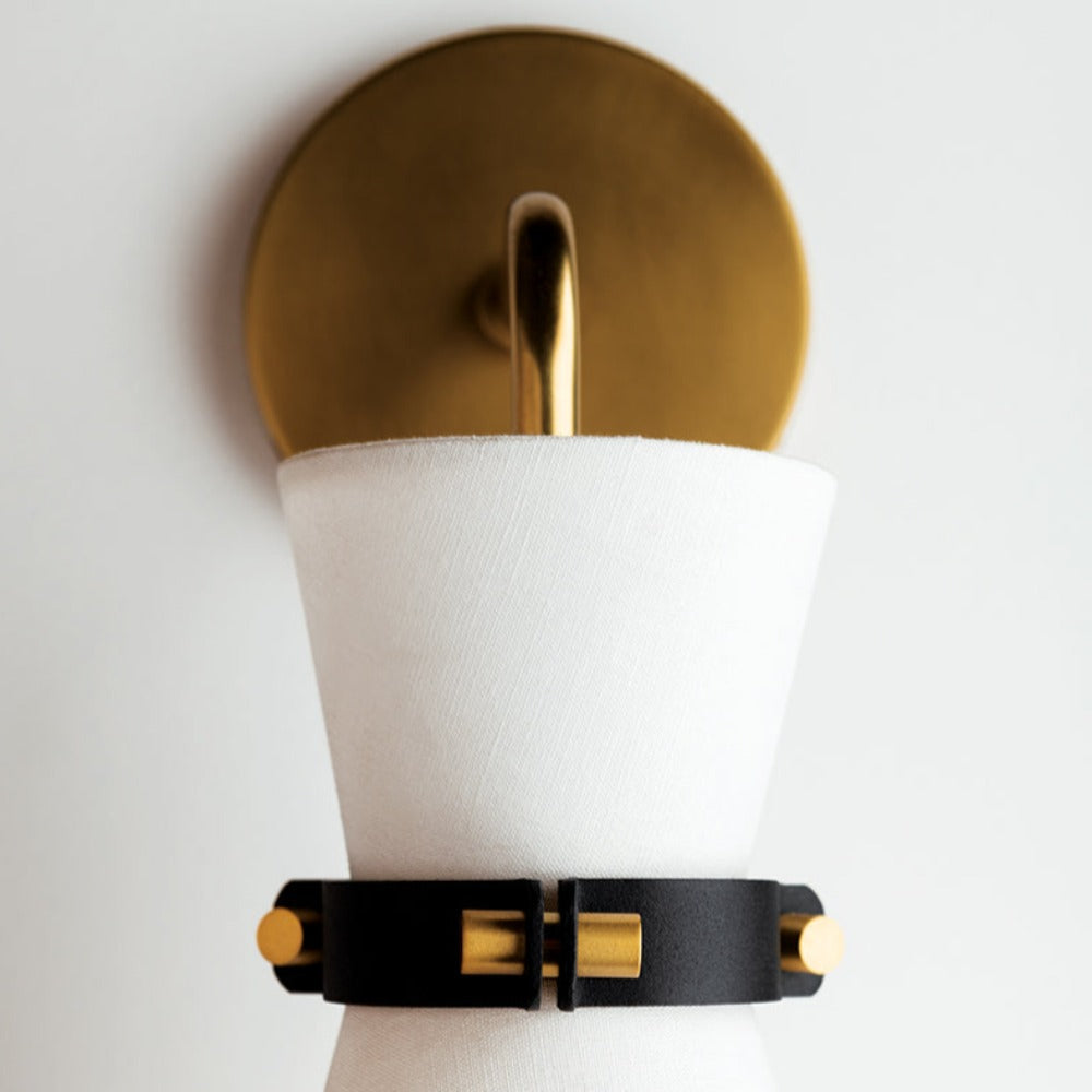 Julia 1 Light Wall Sconce in Aged Brass | Outlet