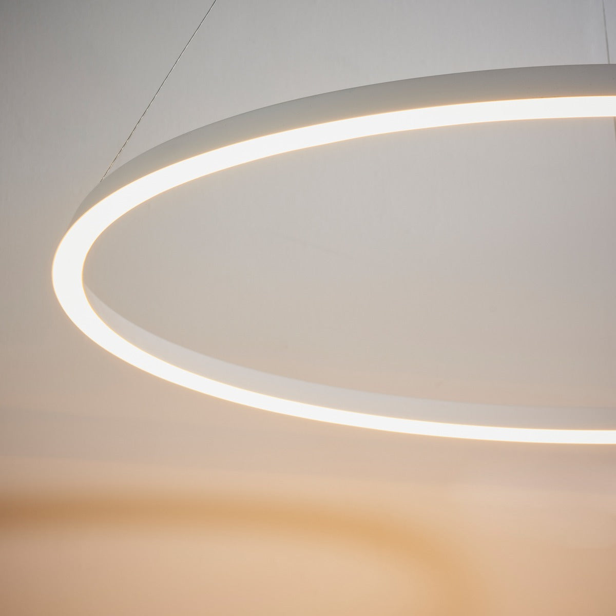 Staten Hanging Circle Pendant Light - White