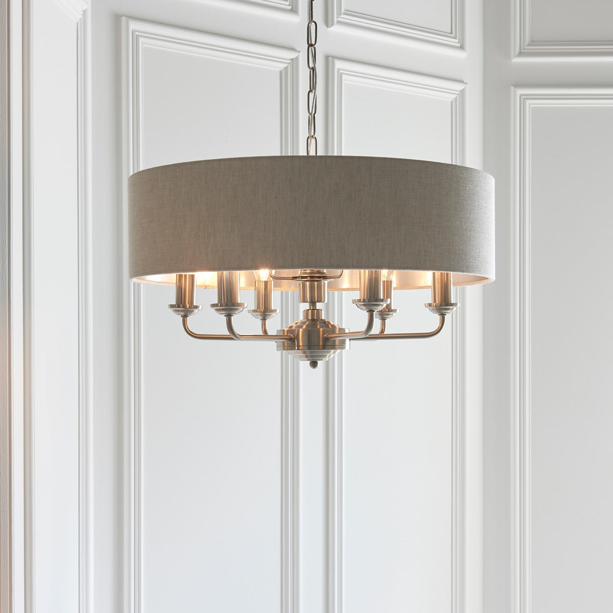 Highclere 6 Pendant Light - Chrome