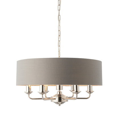 Highclere 6 Pendant - Nickel