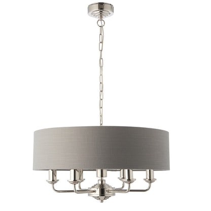Highclere 6 Pendant - Nickel