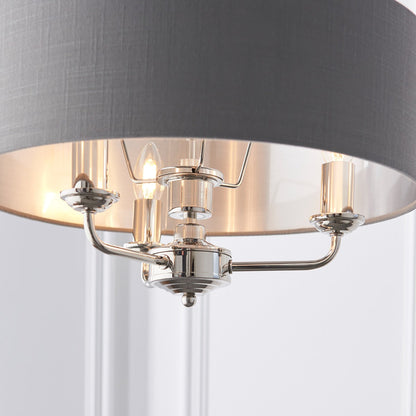 Highclere 3 Long Pendant Light - Nickel
