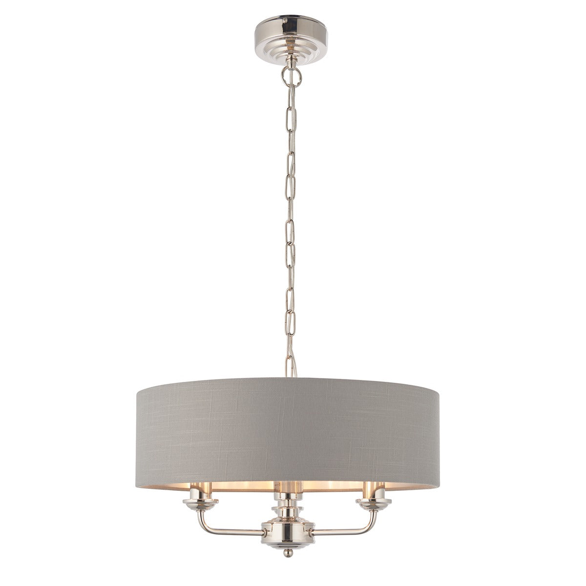Highclere 3 Long Pendant Light - Nickel