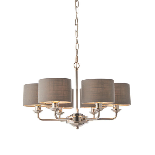 Highclere 6 Multi Pendant - Nickel