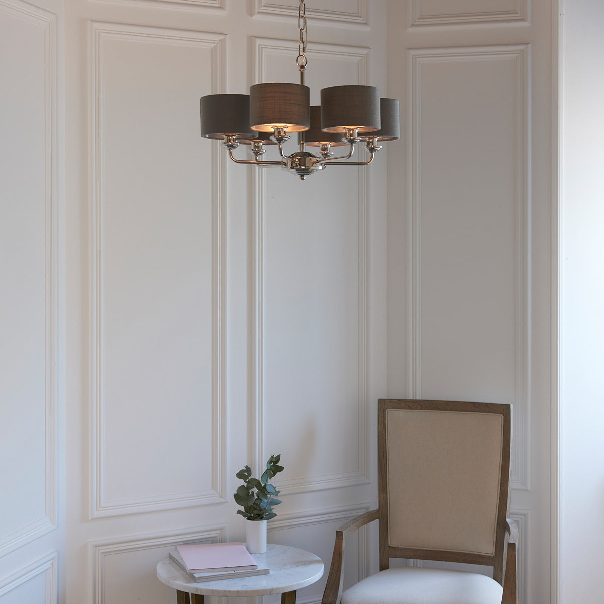 Highclere 6 Multi Pendant - Nickel