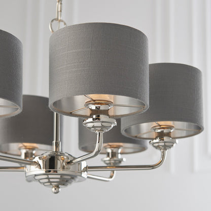 Highclere 6 Multi Pendant - Nickel