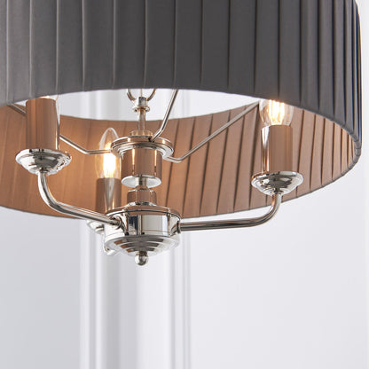 Highclere 3 Pendant Light - Nickel