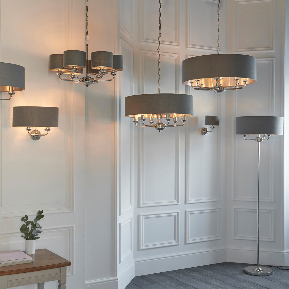 Highclere 8 Pendant Light - Nickel
