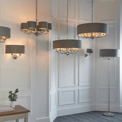 Highclere 8 Pendant Light - Nickel