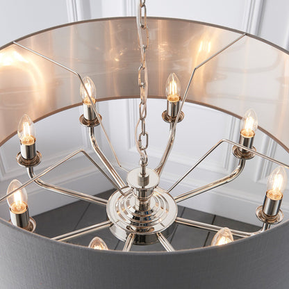 Highclere 8 Pendant Light - Nickel