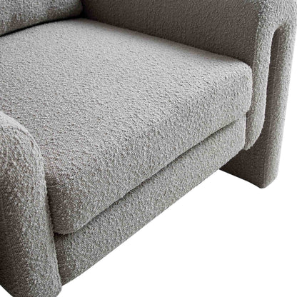 Hampstead Grey Boucle Curved Armchair