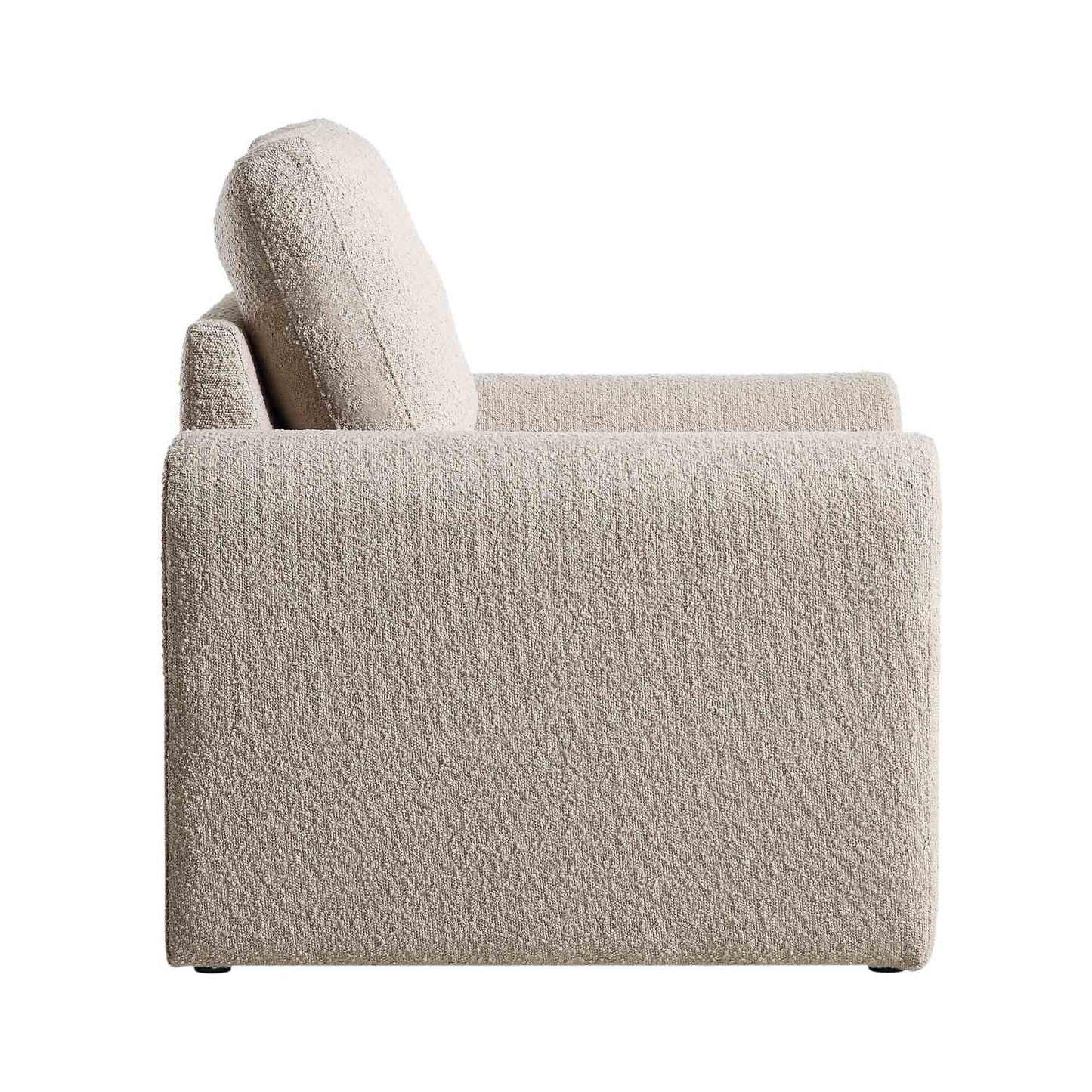 Hampstead Taupe Boucle Curved Armchair
