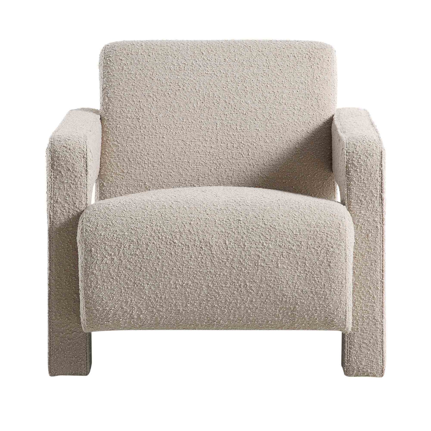 Brompton Sculptural Armchair, Taupe Boucle