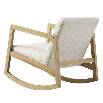 Fyne Ecru Boucle Rocking Natural Oak Armchair