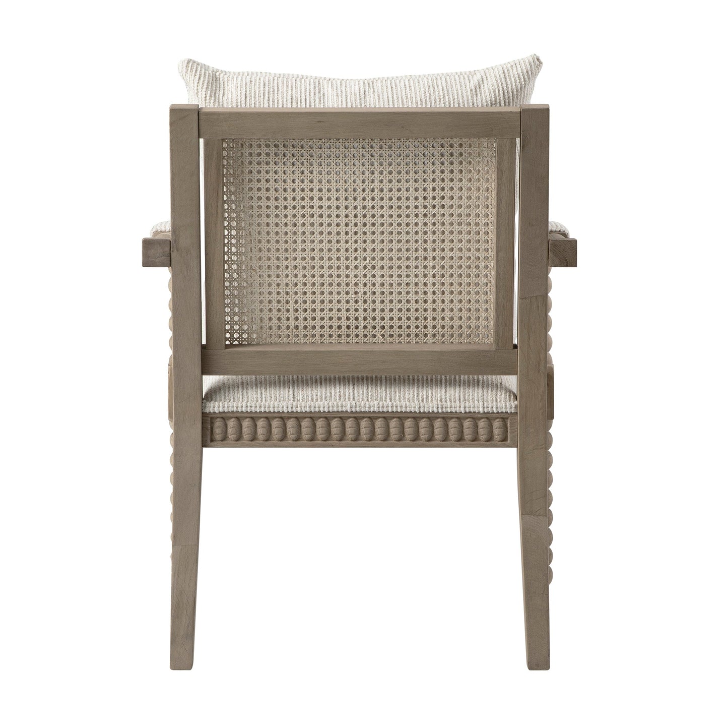 Hemingford Beige Textured Fabric Bobbin Washed Oak Armchair