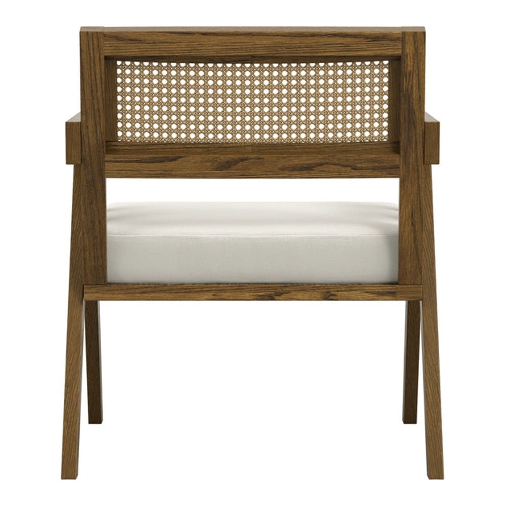 Phoenix Accent Chair - Smoked Wood & Ecru