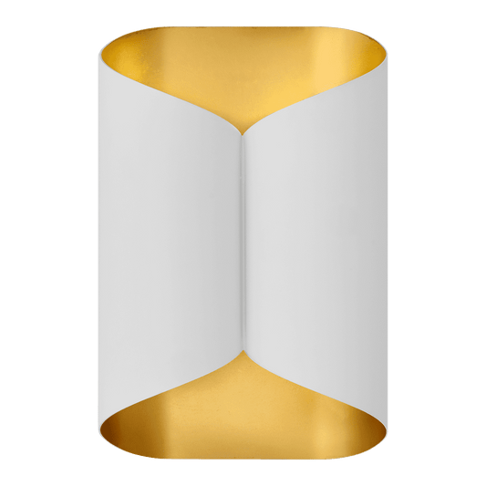 Selfoss Sconce - Plaster White & Antique Brass Interior