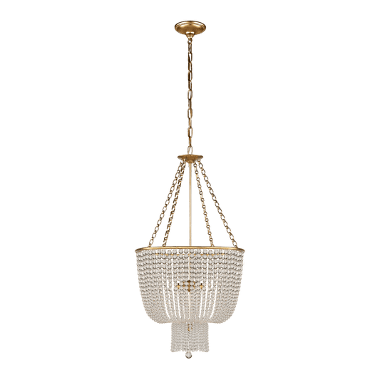 Jacqueline Chandelier - Antique Brass with Clear Glass