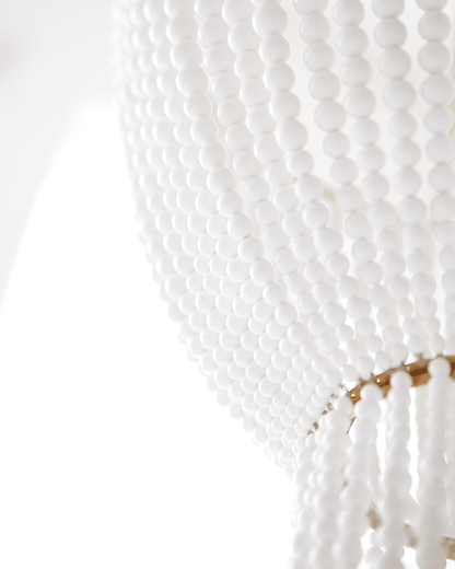 Jacqueline Chandelier - Antique Brass with White Acrylic