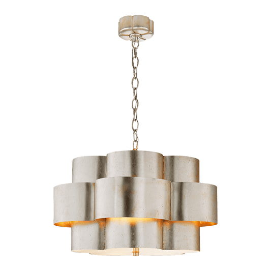 Arabelle Hanging Shade - Burnished Silver Leaf