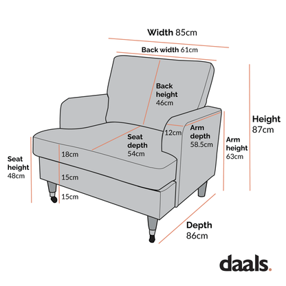 Brigette Mustard Velvet Armchair with Antique Brass Castor Legs