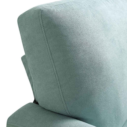 Brigette Mint Soft Brushed Fabric Armchair with Antique Brass Castor Legs