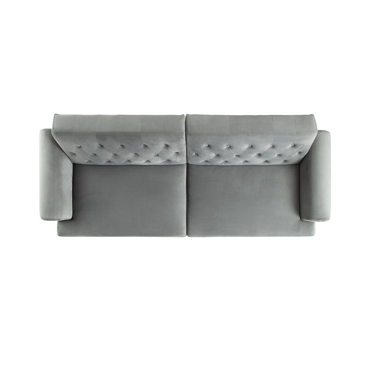 Hanney 3-Seater Chesterfield Sofabed in Grey Velvet