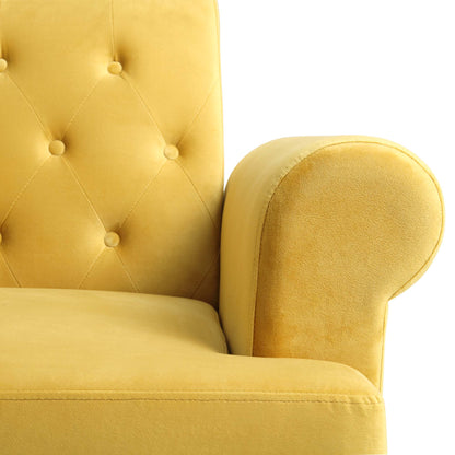 Hanney 3-Seater Chesterfield Sofabed in Mustard Yellow Velvet