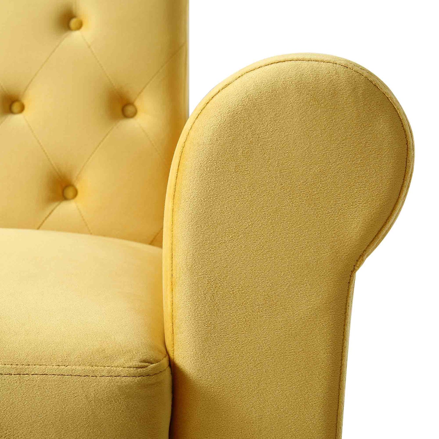 Hanney Chesterfield Chaise Sofabed in Mustard Yellow Velvet