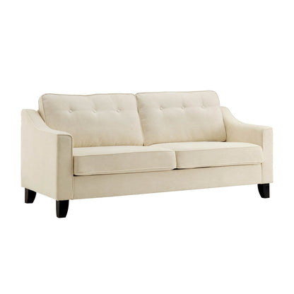 Harper 3-Seater Slope Arm Beige Woven Fabric Sofa