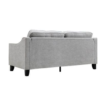 Harper 3-Seater Slope Arm Grey Woven Fabric Sofa